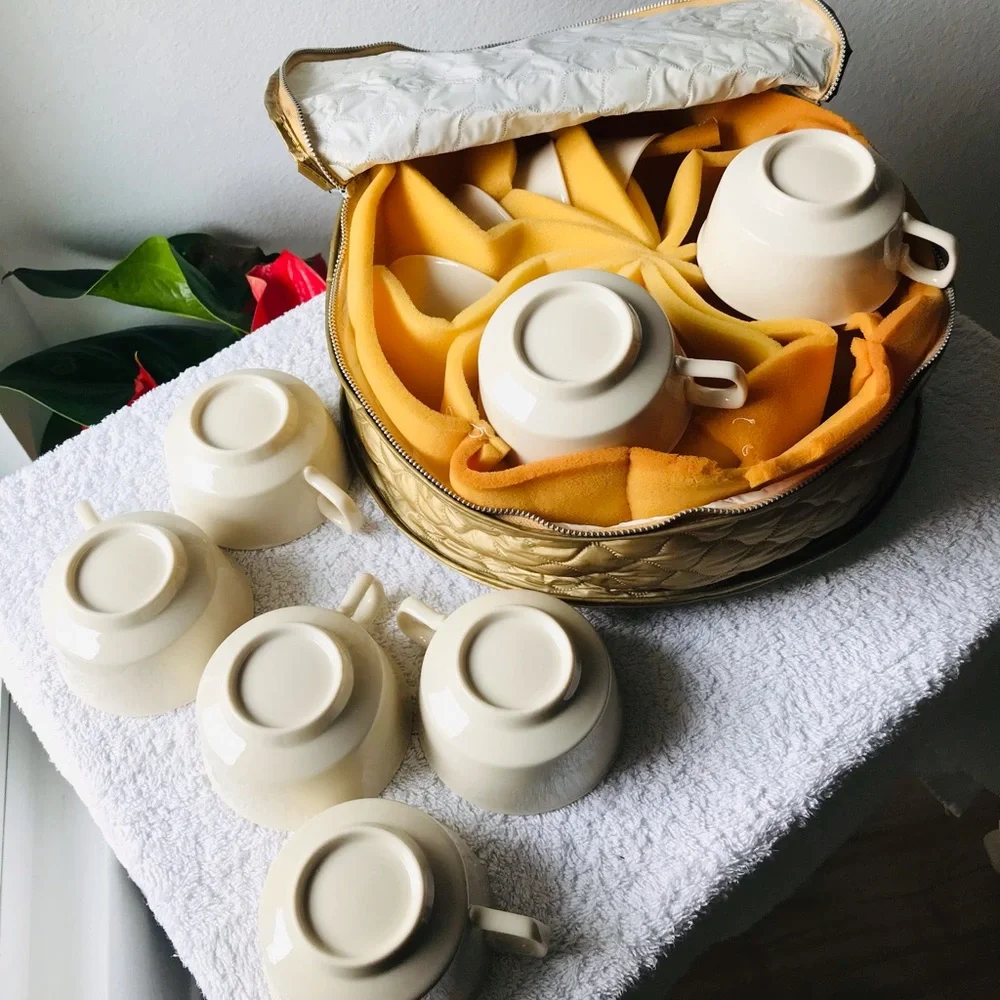 HALSEY FINE CHINA SET OF 11 CUPS 6 Oz